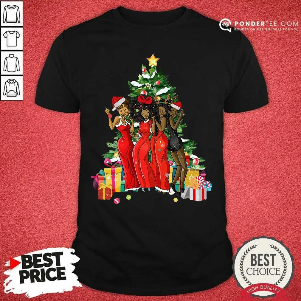 Nice Girl Magic Merry Christmas Tree Collection Shirt