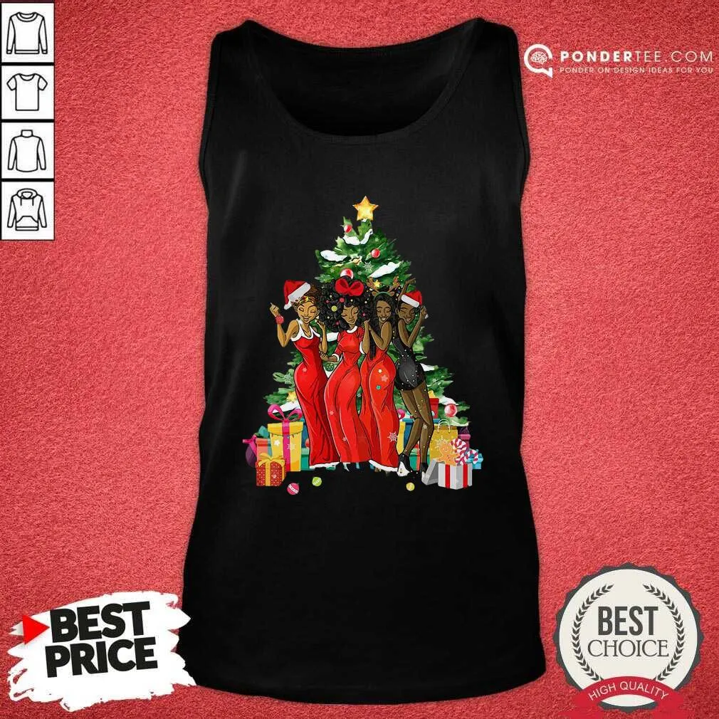 Nice Girl Magic Merry Christmas Tree Collection Shirt - Image 2