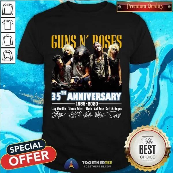 Nice Guns N Roses 35th Anniversary 1985 2021 Signatures Shirt