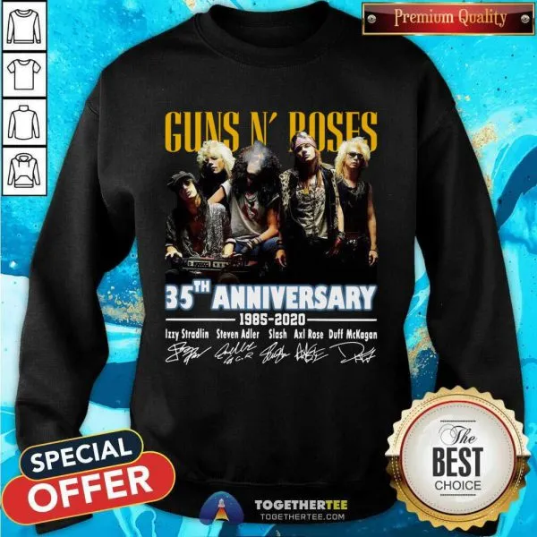 Nice Guns N Roses 35th Anniversary 1985 2021 Signatures Shirt - Image 4