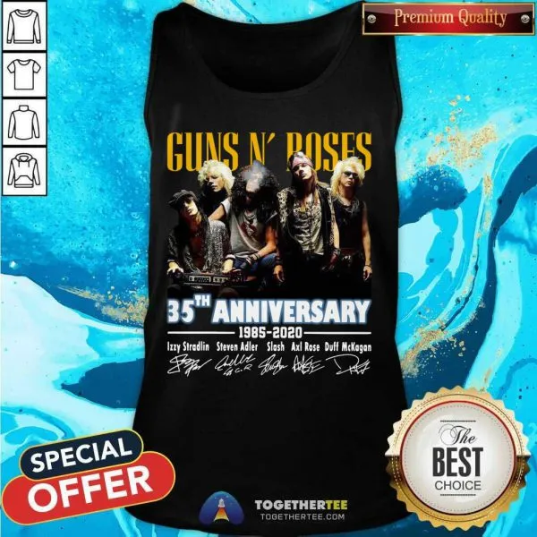 Nice Guns N Roses 35th Anniversary 1985 2021 Signatures Shirt - Image 3