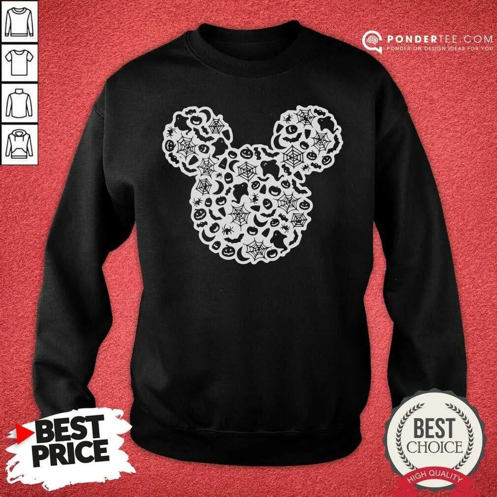 Nice Mickey Mouse Halloween Ghost Pumpkin Shirt - Image 4