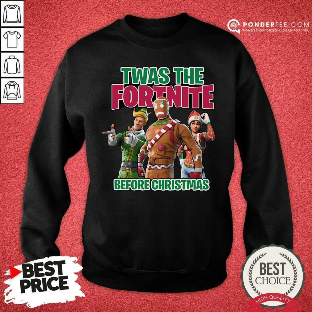 Nice Twas The Fortnite Before Christmas Shirt - Image 4
