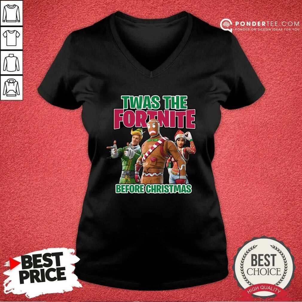 Nice Twas The Fortnite Before Christmas Shirt - Image 3