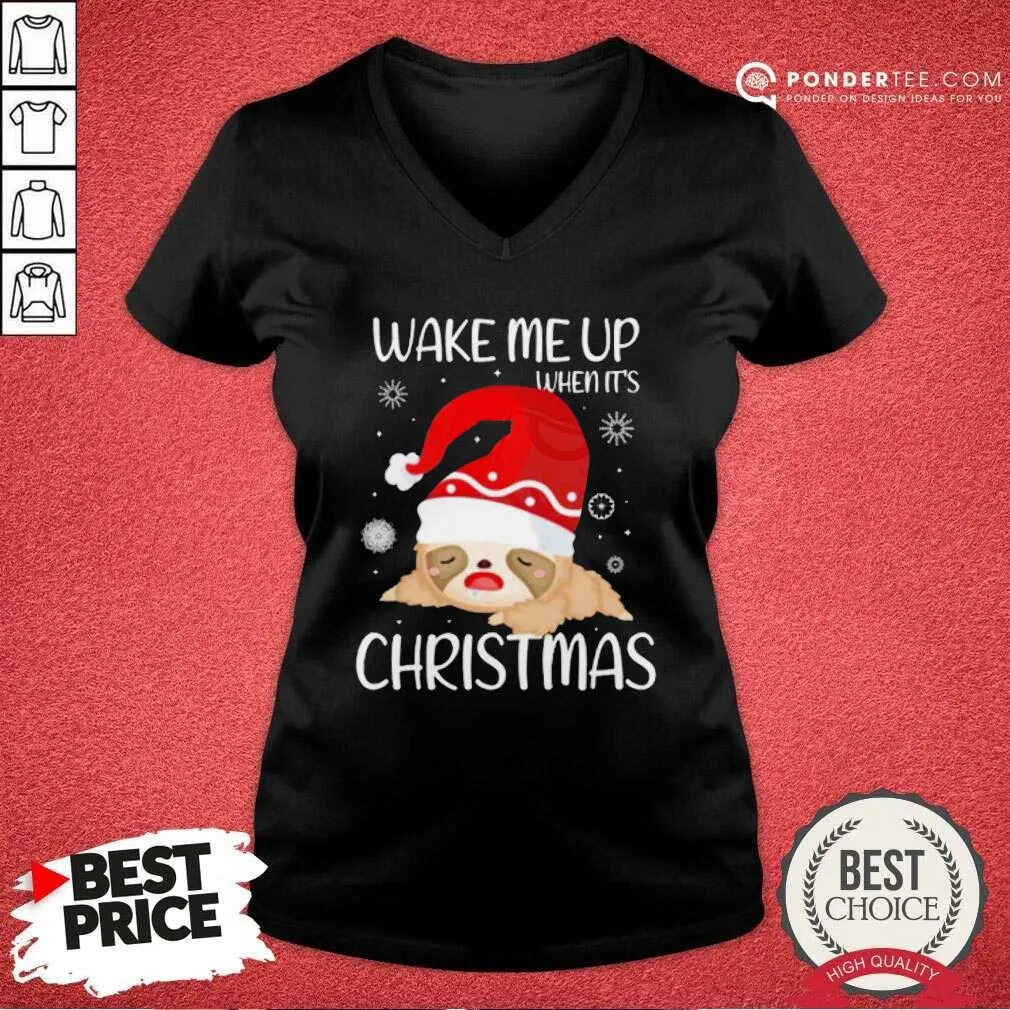 Nice Wake Me Up When Its Christmas Shirt - Image 3
