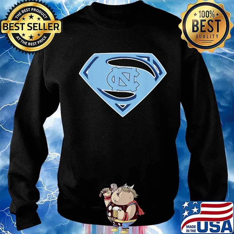 North Carolina Tar Heels Football Superman Shirt Sweater