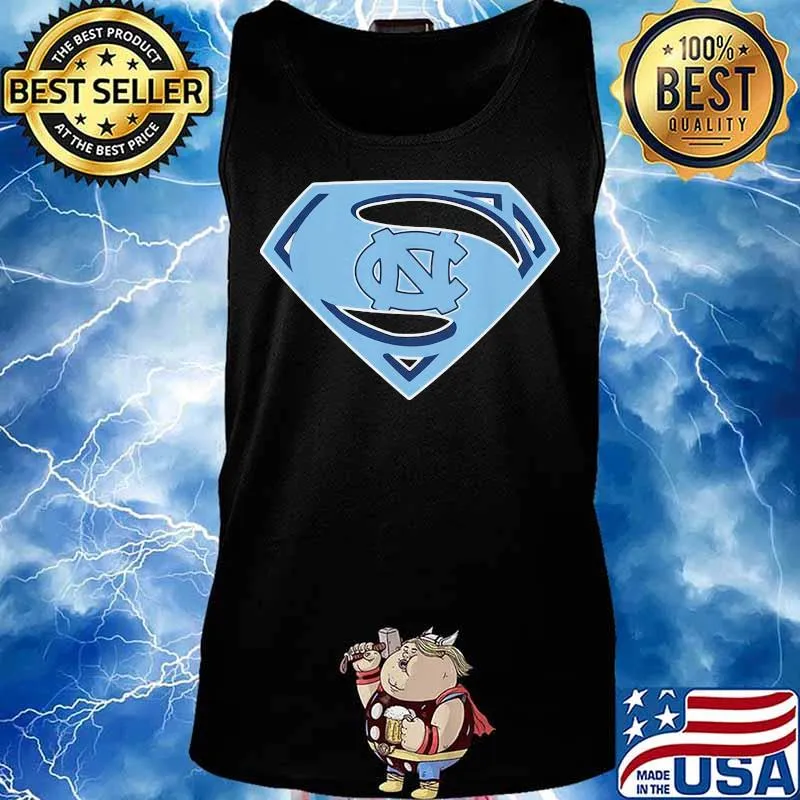 North Carolina Tar Heels Football Superman Shirt Tank top
