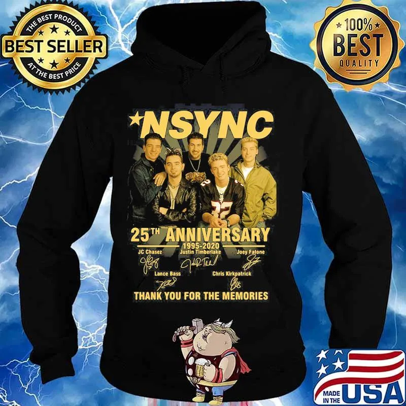 Nsync 25th Anniversary 1995 2020 Thank You For The Memories Signature Shirt Hoodie