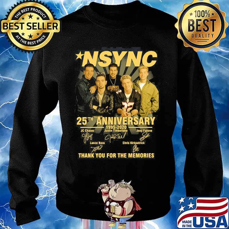 Nsync 25th Anniversary 1995 2020 Thank You For The Memories Signature Shirt Sweater