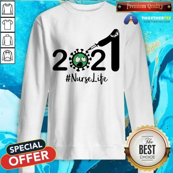 Official 2021 Coronavirus Nurse Life Shirt - Image 4