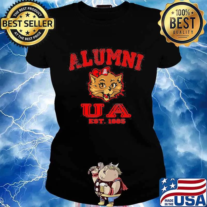 Official Alumni Ua Est 1885 Man Wildcat Red Bow Shirt Ladies tee