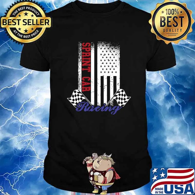 Official American Flag Sprint Car Racing Shirt