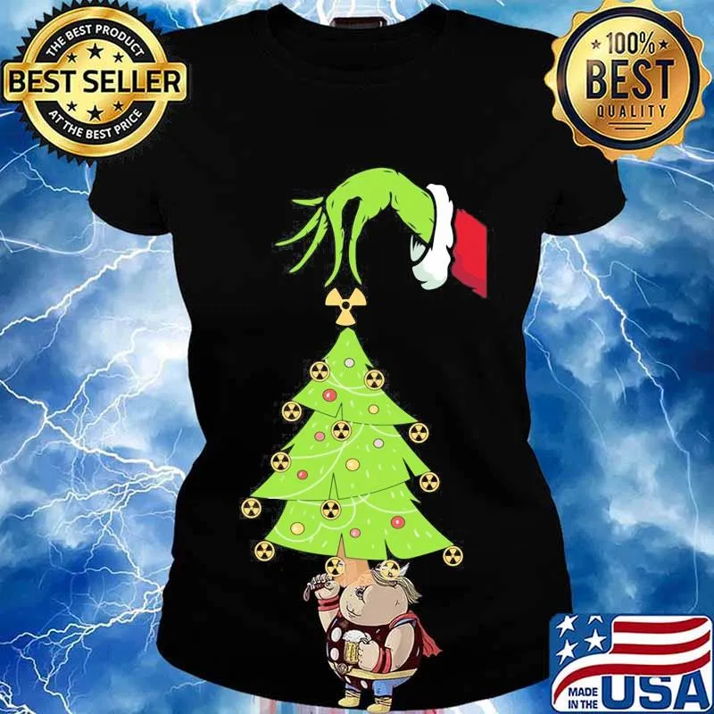 Official Christmastree Merry Xmas Grinch Shirt Ladies tee