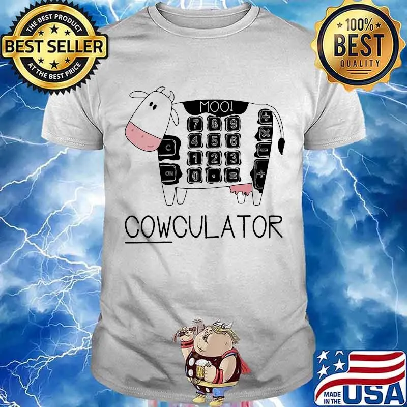 Official Cowculator Keyboard Math Shirt