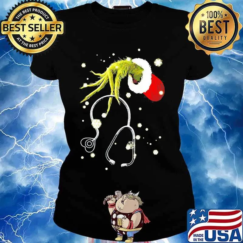 Official Grinch EMT Xmas Shirt Ladies tee