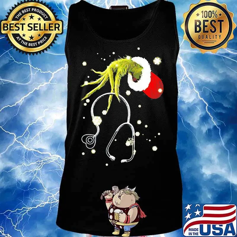 Official Grinch EMT Xmas Shirt Tank top