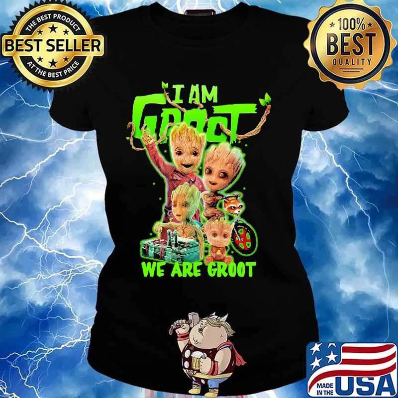 Official I Am Groot We Are Groot Shirt Ladies tee