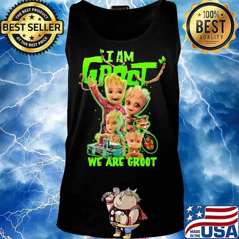 Official I Am Groot We Are Groot Shirt Tank top