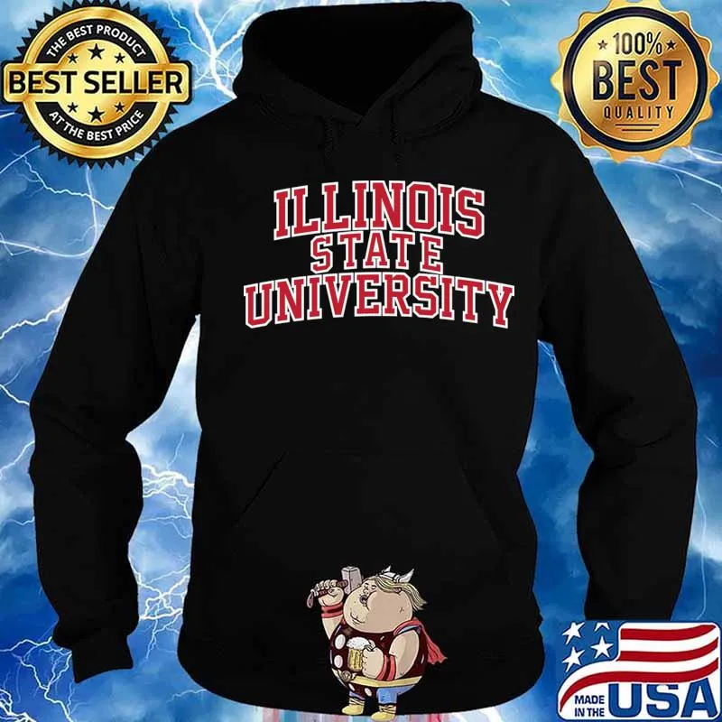 Official Illinois State University red Shirt Hoodie