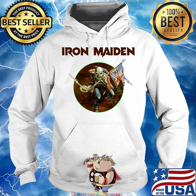 Official Iron Maiden Skull Flag Shirt Hoodie