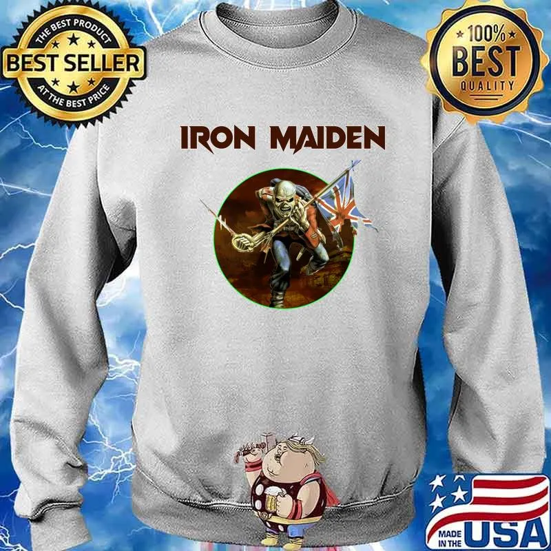 Official Iron Maiden Skull Flag Shirt Sweater