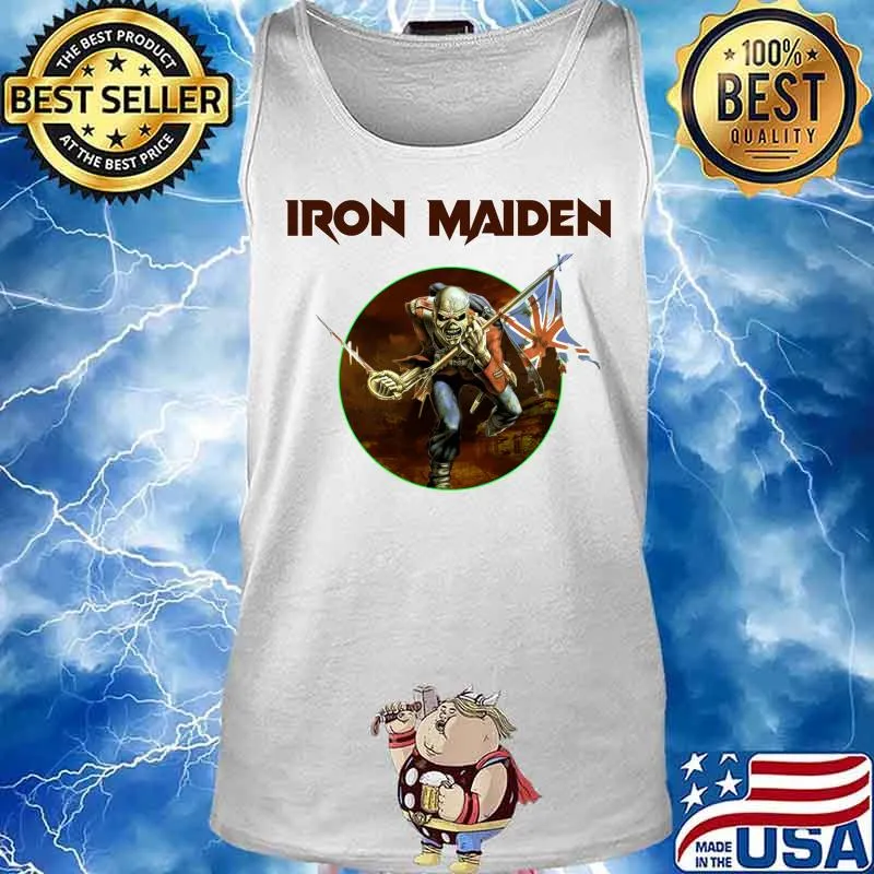 Official Iron Maiden Skull Flag Shirt Tank top
