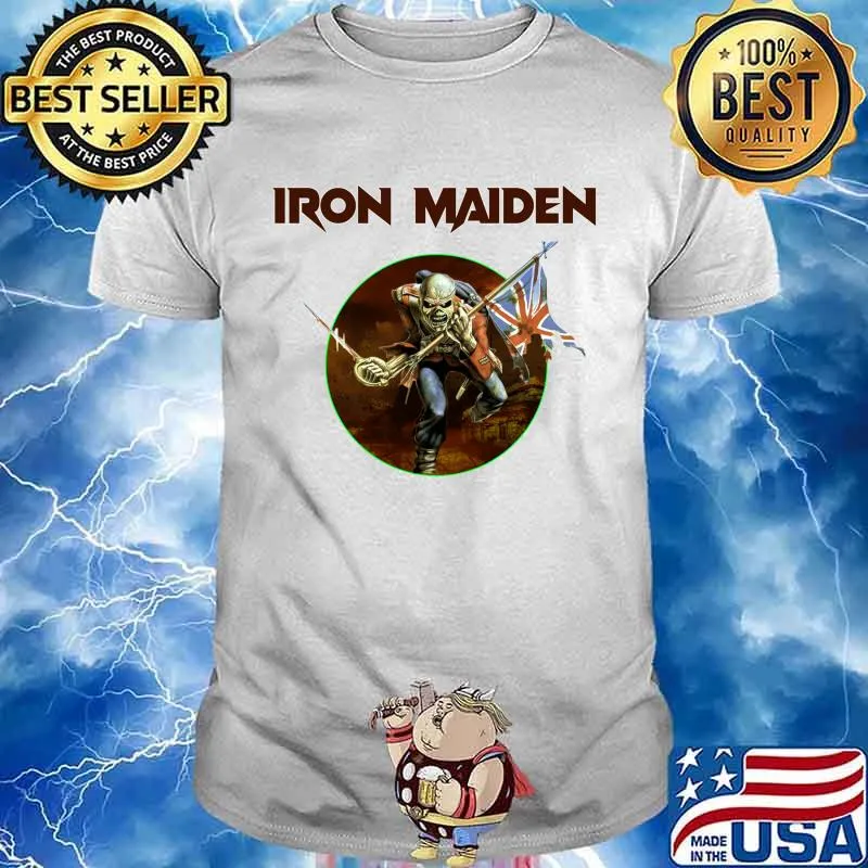 Official Iron Maiden Skull Flag Shirt