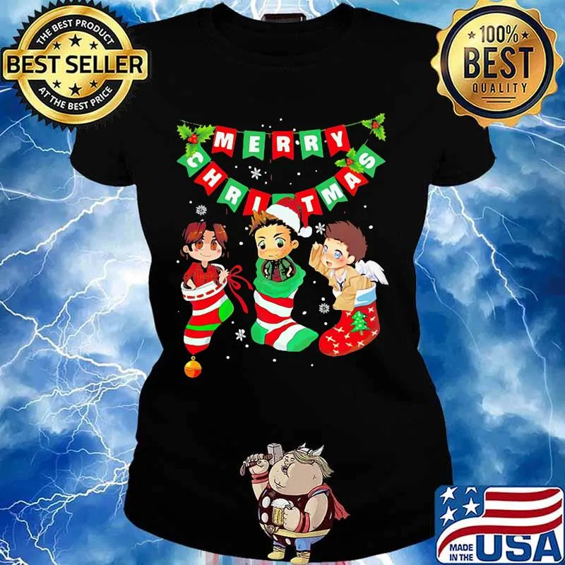 Official Merry Christmas Supernatural s Ladies tee