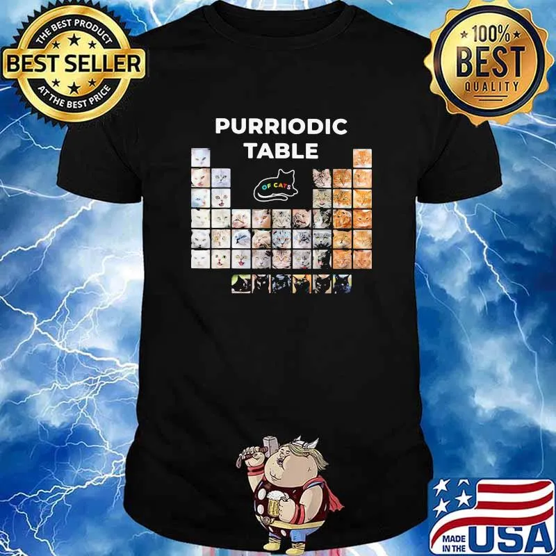 Official Purriodic table cat shirt