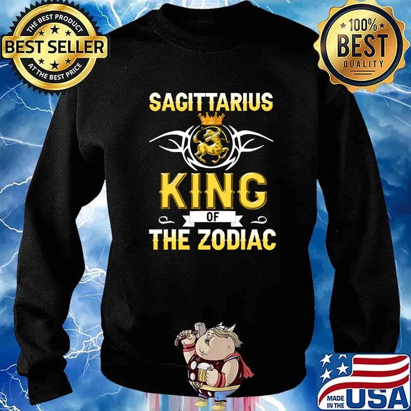 Official Sagittarius King Of The Zodiac Crown Shirt Sweater