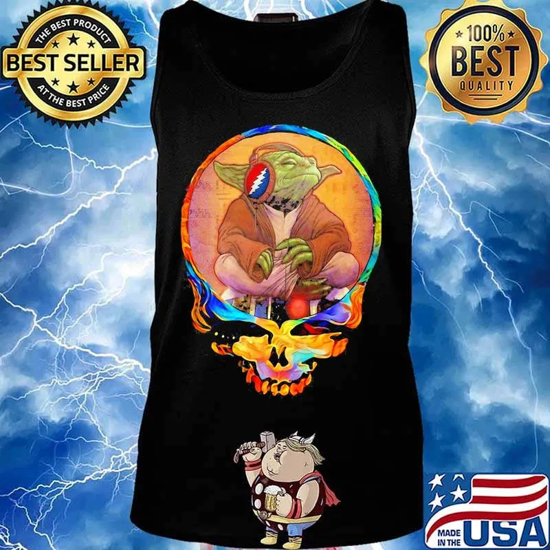 Official Skull Yoda Listen To Grateful Dead Shirt Tank top