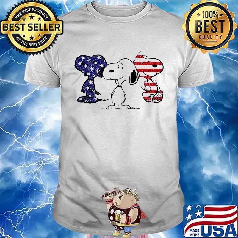 Official Snoopy American Flag Shirt