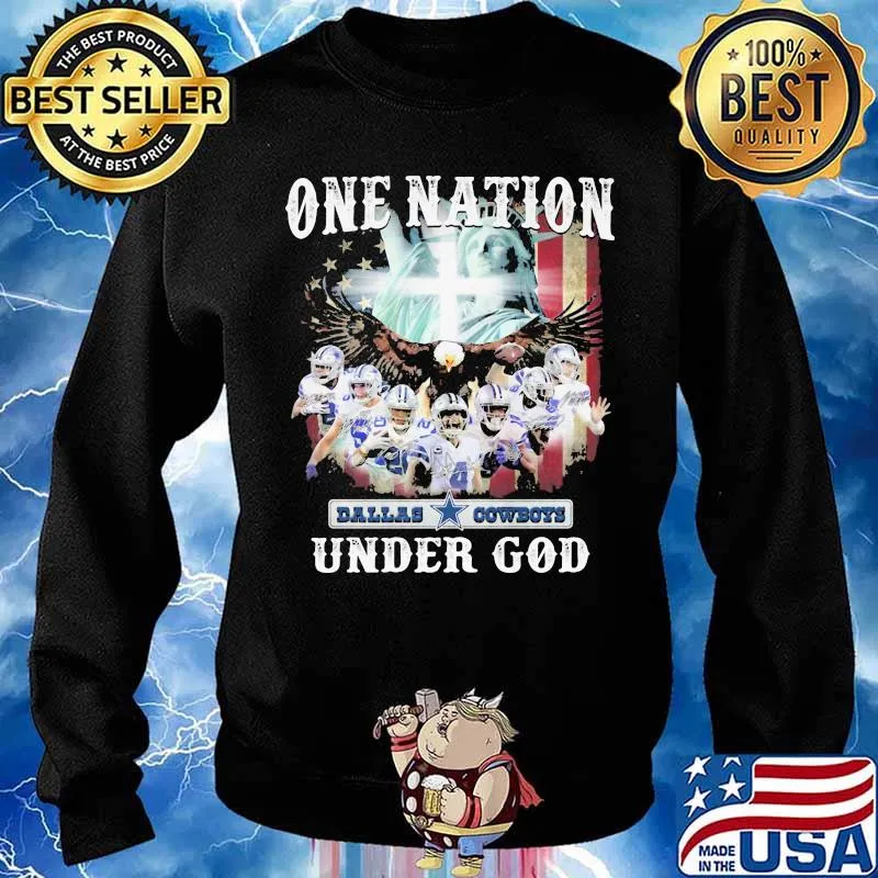 One Nation Dallas Cowboys Under God American Flag Shirt Sweater