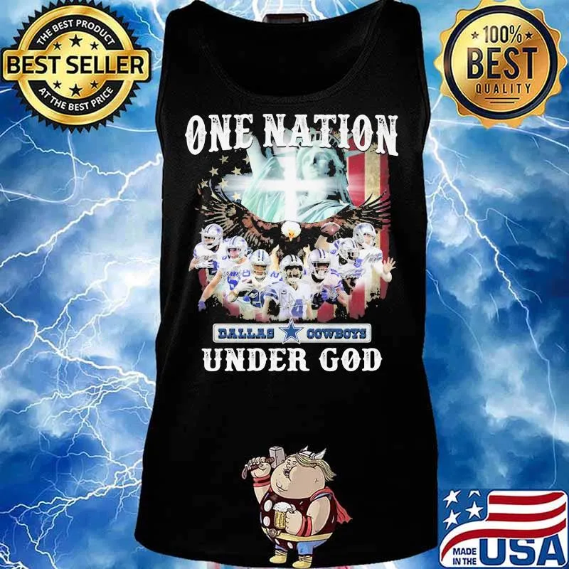 One Nation Dallas Cowboys Under God American Flag Shirt Tank top