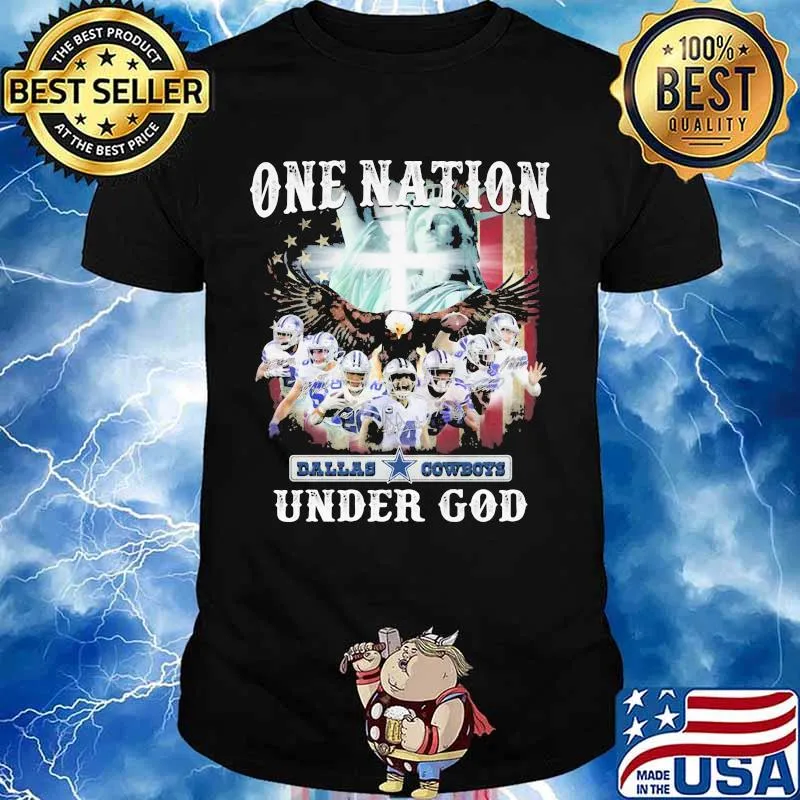 One Nation Dallas Cowboys Under God American Flag Shirt