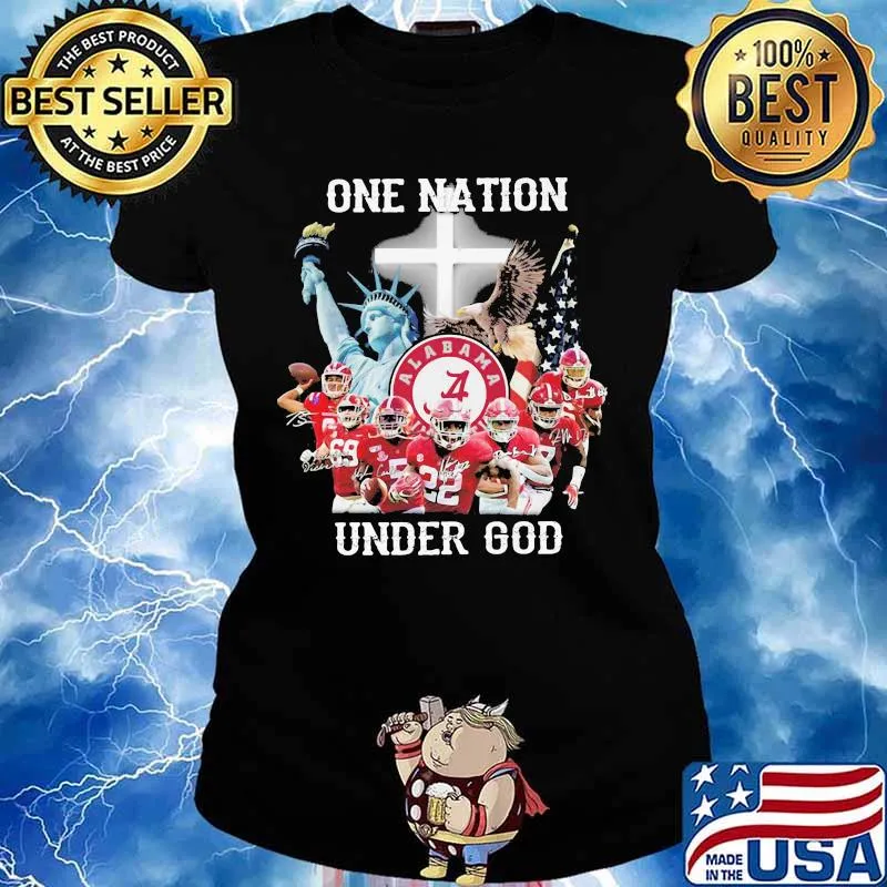 One Nation Under God Football Team Alabama Shirt Ladies tee