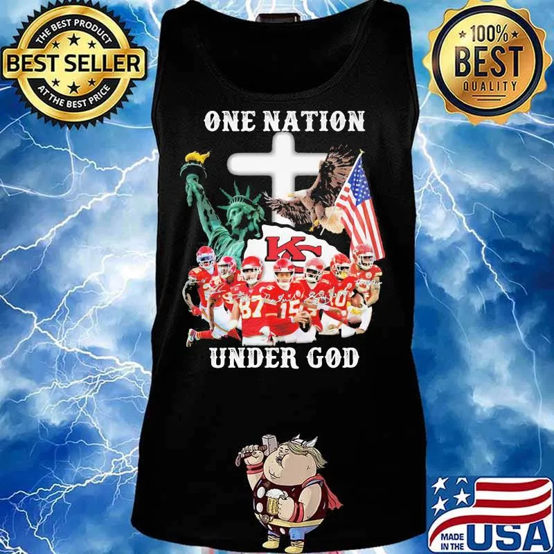 One Nation Under God Liberies American Flag Shirt Tank top