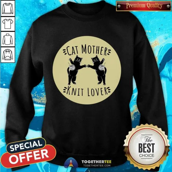 Original Cat Mother Knit Lover Shirt - Image 4