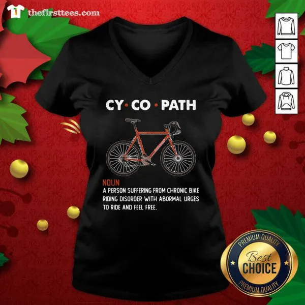 Original Cycopath Noun A Person Suffering From Chronic Bike Shirt - Image 3