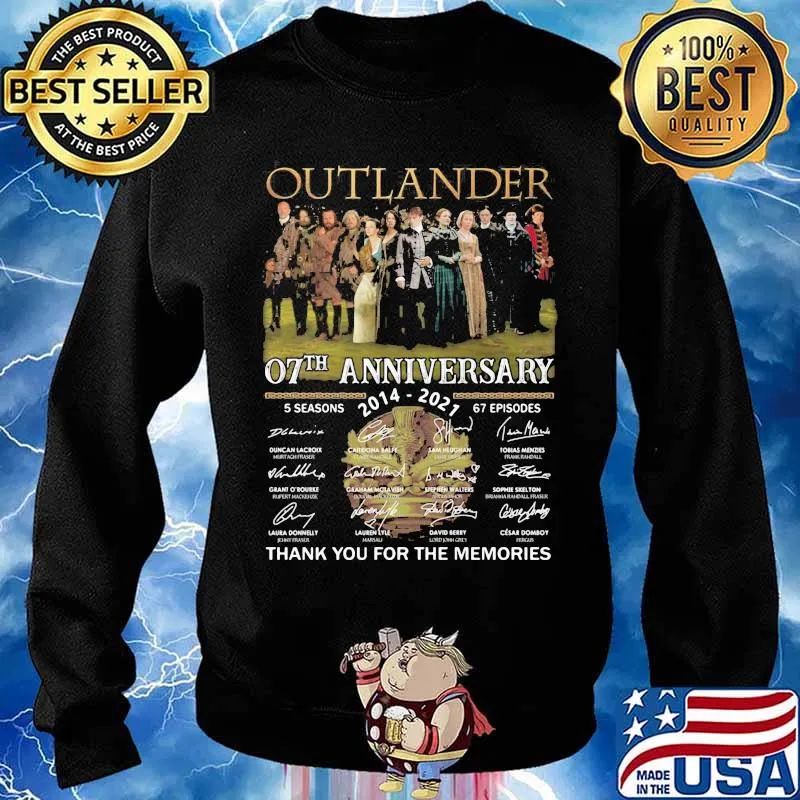 Outlander 07th Anniversary 2004 2021 Thank You For The Memories Signature Shirt Sweater