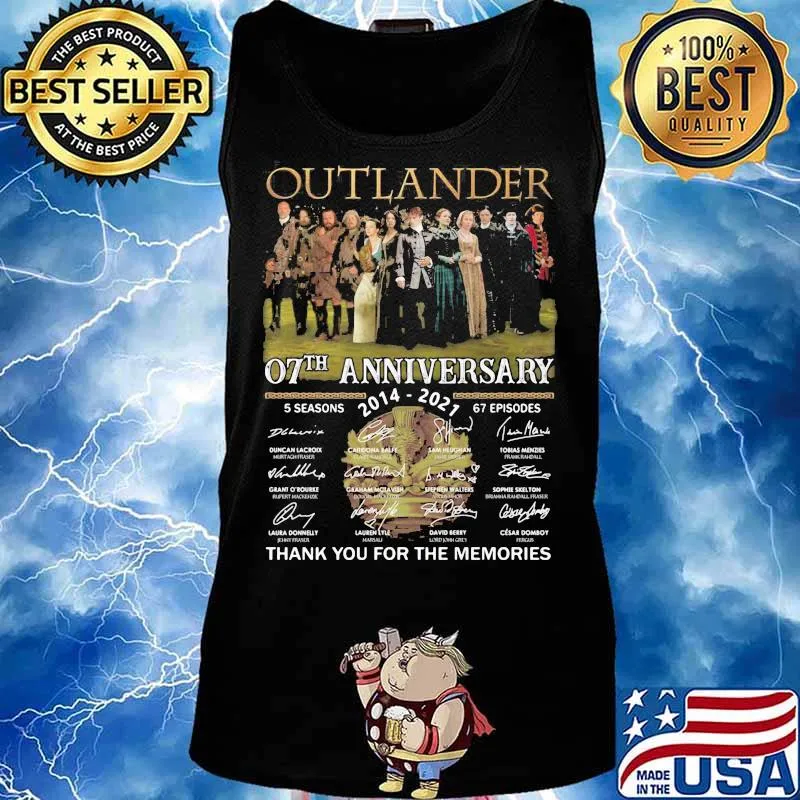 Outlander 07th Anniversary 2004 2021 Thank You For The Memories Signature Shirt Tank top