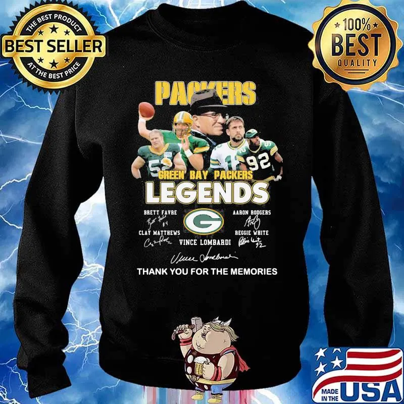 Packers Green Bay Legends Thank You For The Memories Signature Shirt Sweater