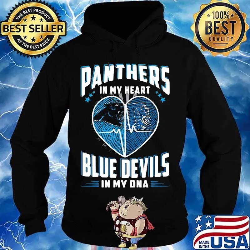 Panthers In My Heart Blue Devils In My Dna Football Shirt Hoodie
