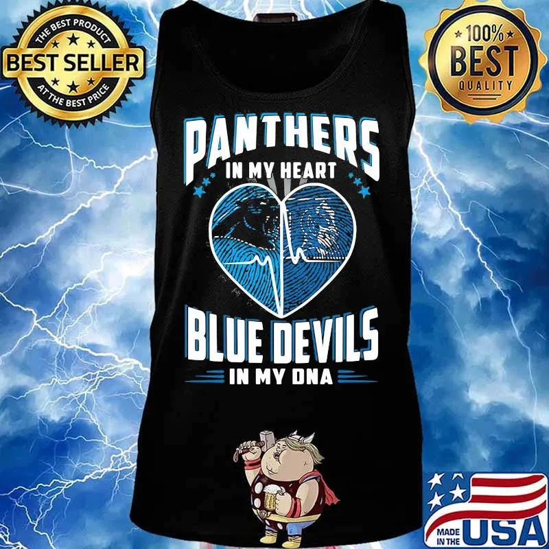 Panthers In My Heart Blue Devils In My Dna Football Shirt Tank top
