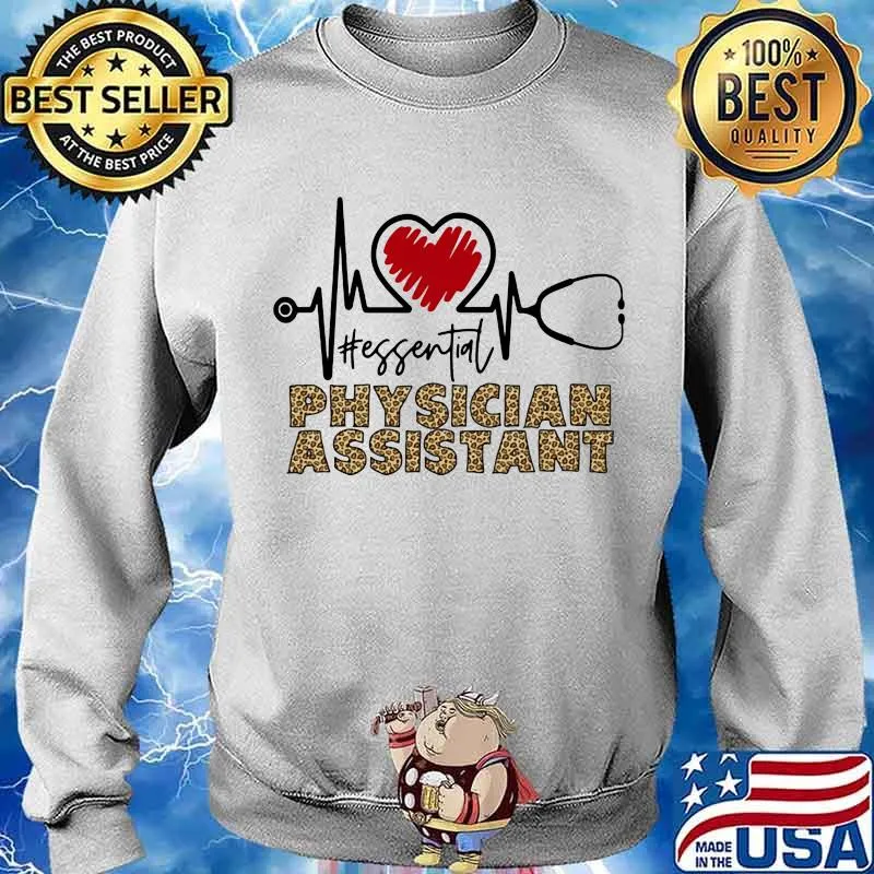Physician Assistant Leopard Heart Beat Effential Shirt Sweater