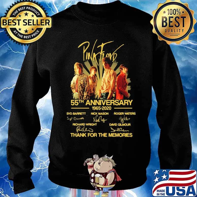Pink Floyd Band Music 55th Anniversary 1965 2020 Thank You For The Memories Signature Shirt Sweater