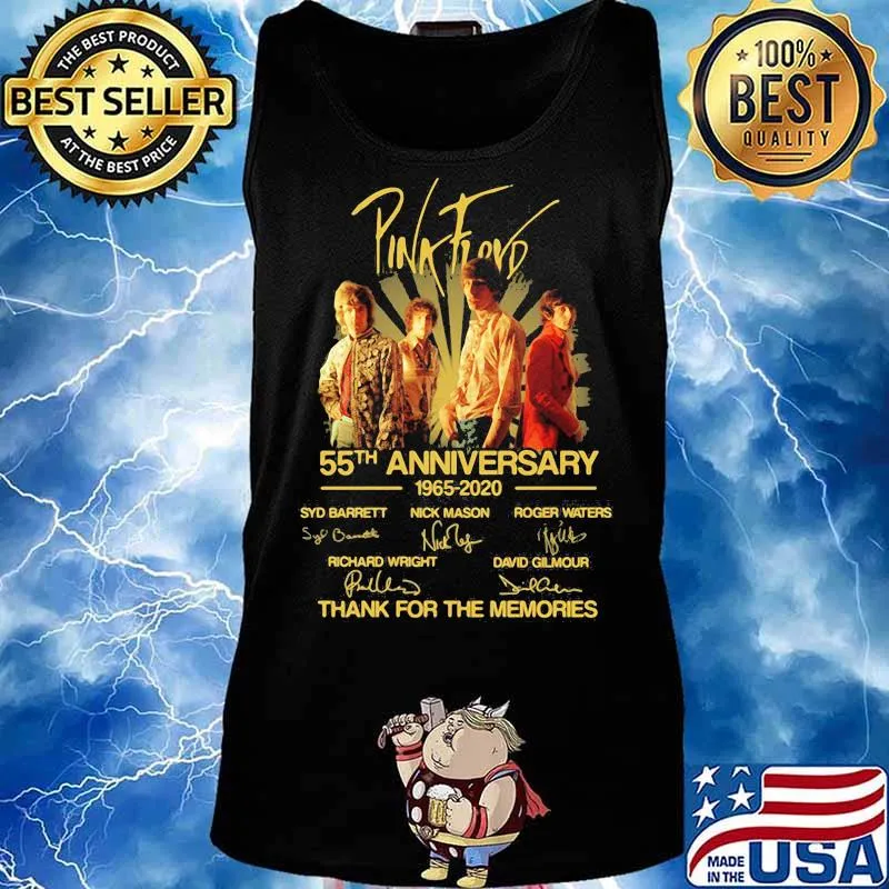 Pink Floyd Band Music 55th Anniversary 1965 2020 Thank You For The Memories Signature Shirt Tank top