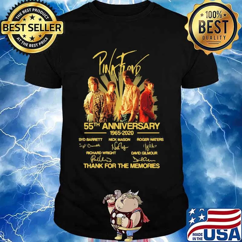 Pink Floyd Band Music 55th Anniversary 1965 2020 Thank You For The Memories Signature Shirt