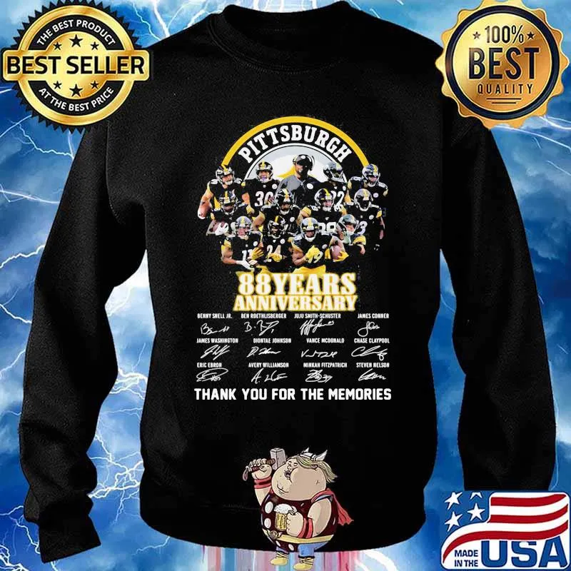 Pittburgh 88 Years Anniversary Thank You For The Memories Signature Shirt Sweater