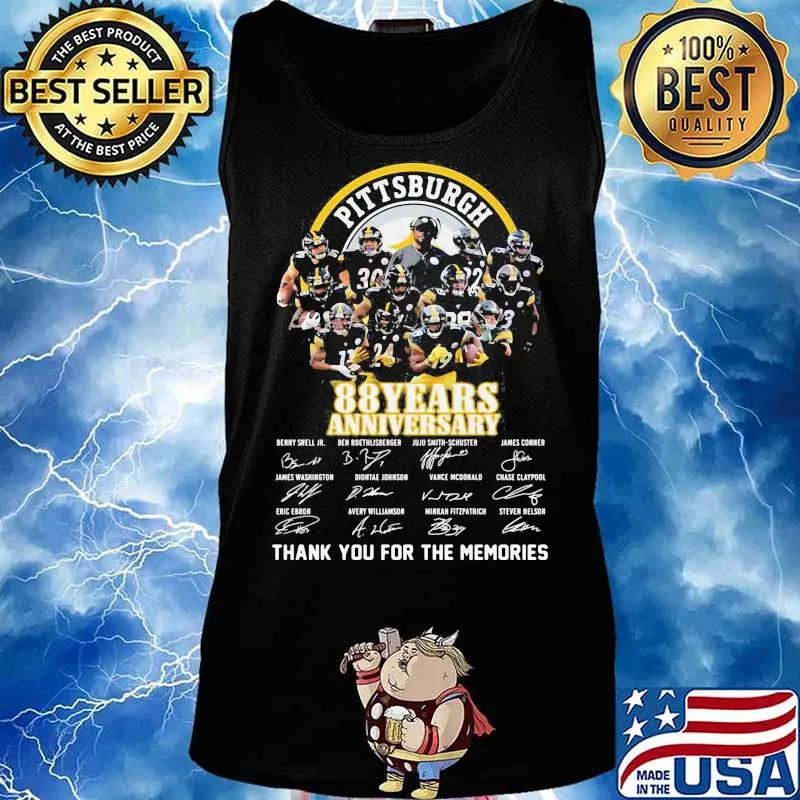 Pittburgh 88 Years Anniversary Thank You For The Memories Signature Shirt Tank top